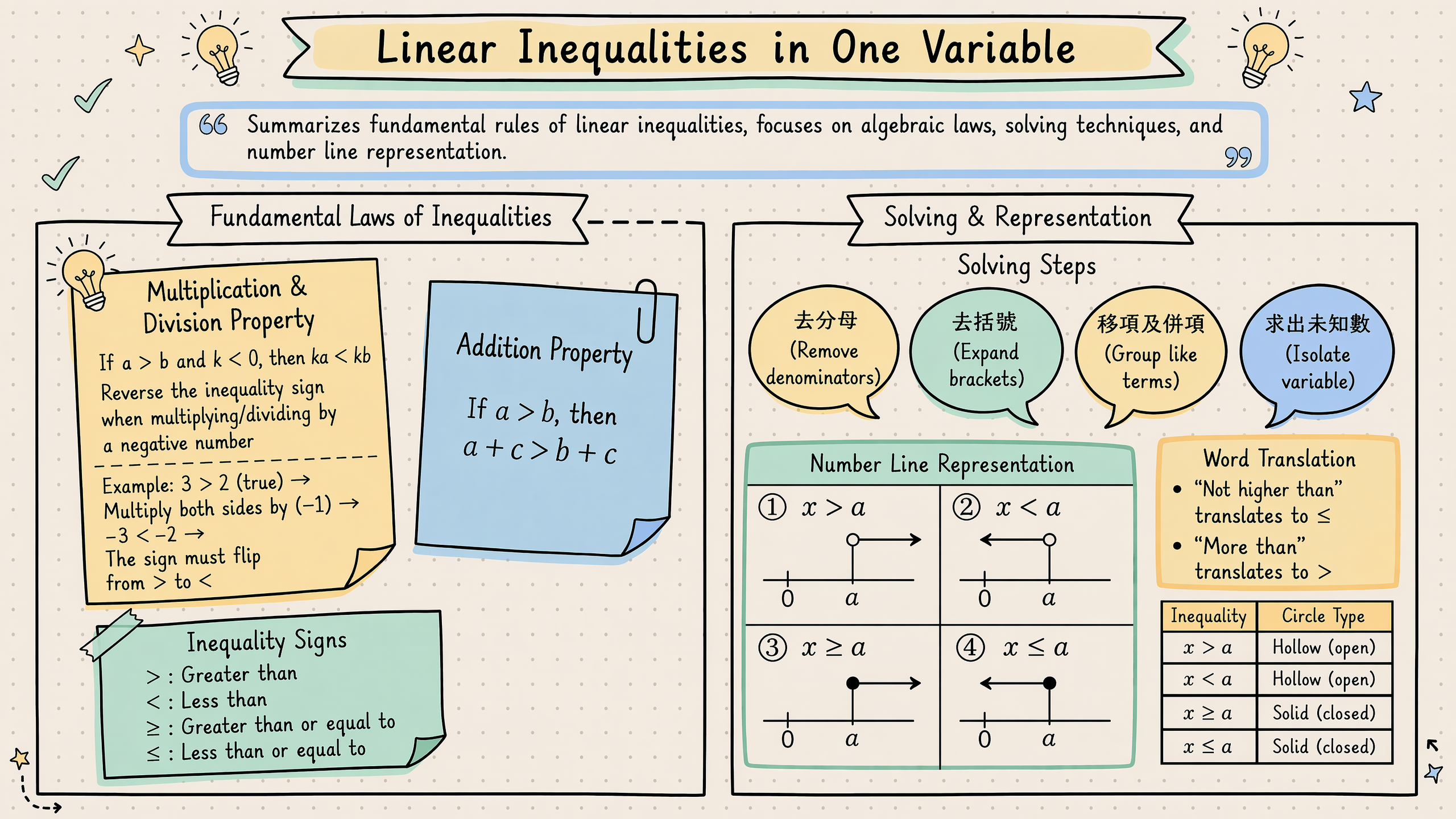 Inequality summary — Style 1